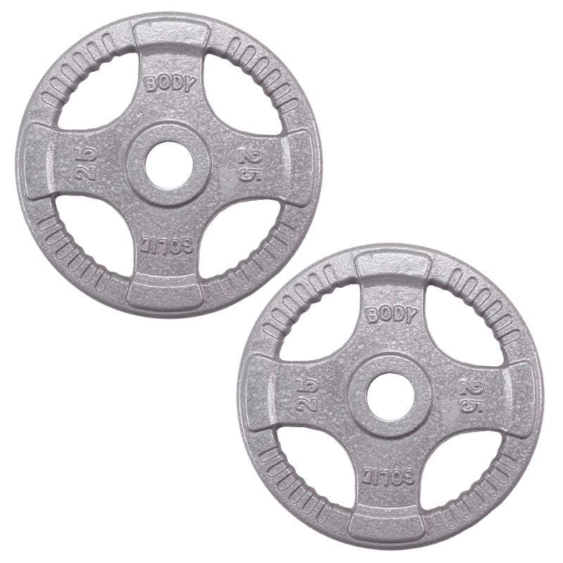 Body-Solid Cast Iron Grip Olympic Plates 25 lb Cast Iron Olympic Plate pair