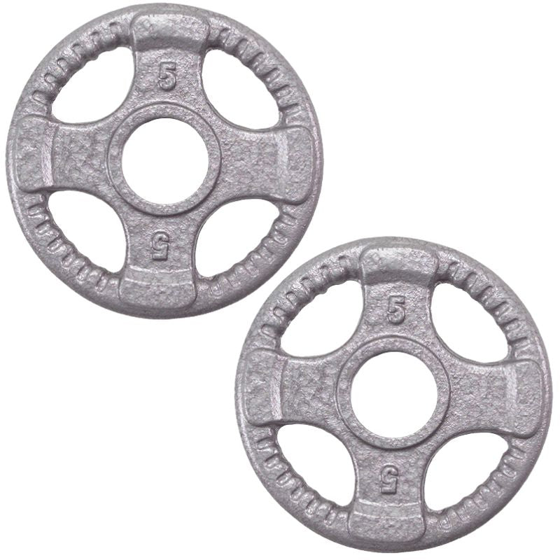 Body-Solid Cast Iron Grip Olympic Plates 5 lb Cast Iron olympic plate Pair