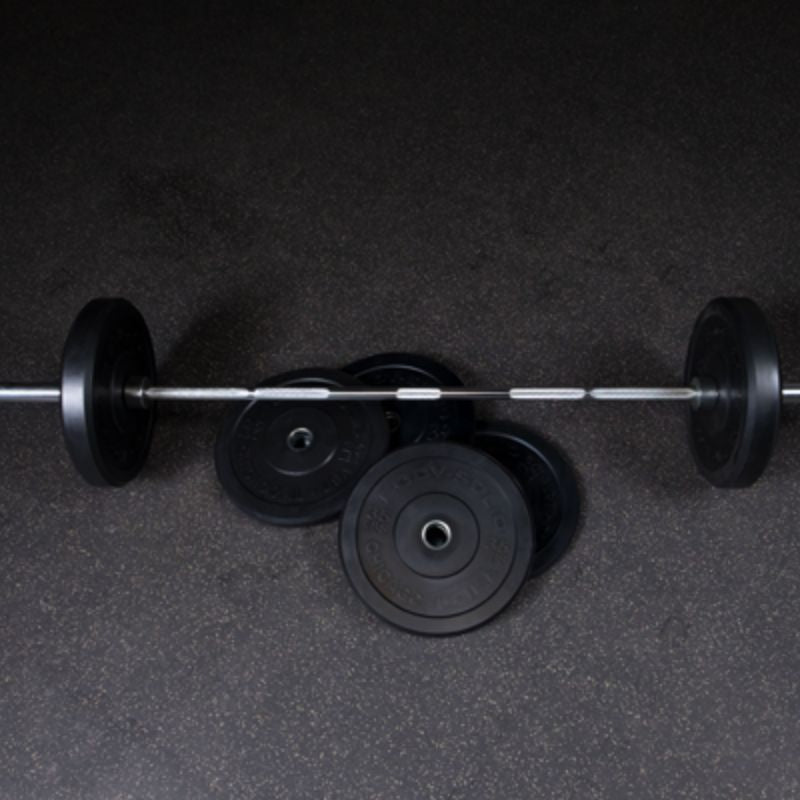 Body-Solid Chicago Extreme Bumper Plates - Black Set with Bar