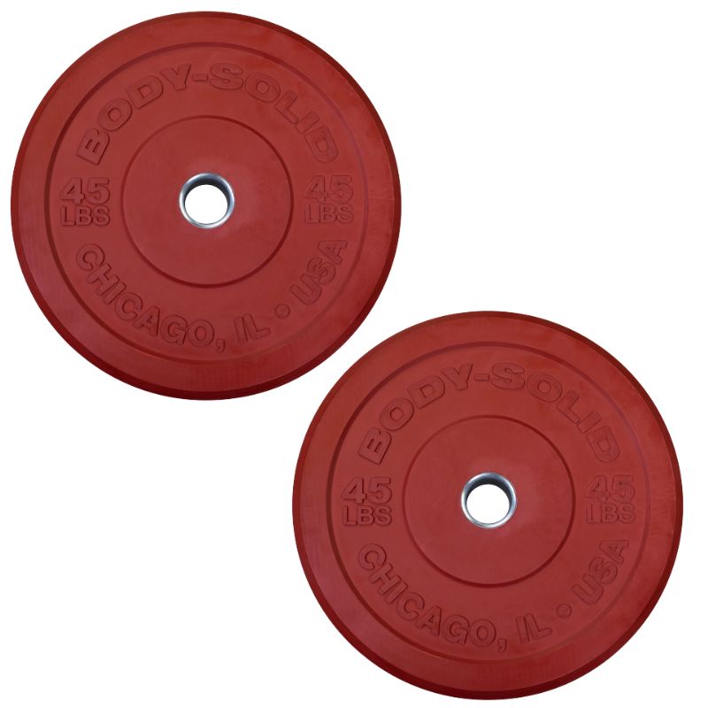 Body-Solid Chicago Extreme Color Bumper Plates 35 lb Bumper Plates Pair