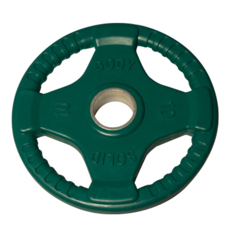 Body-Solid Color Rubber Grip Olympic Plates 10 lb Rubber Grip Plate Single