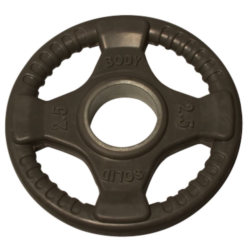 Body-Solid Color Rubber Grip Olympic Plates 2.5 lb Rubber Grip Plates