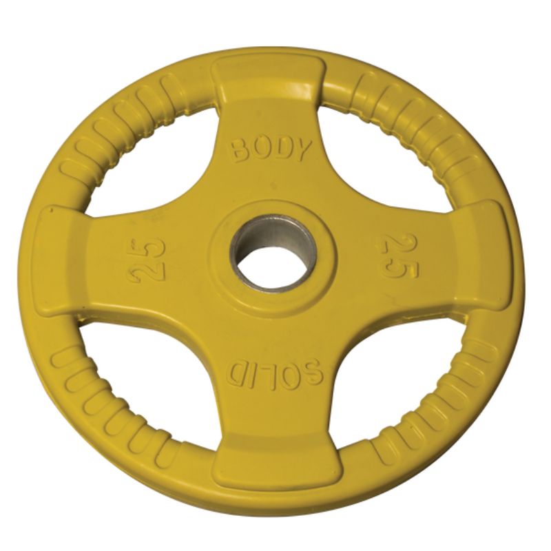 Body-Solid Color Rubber Grip Olympic Plates 25 lb Rubber Grip Plate SIngle