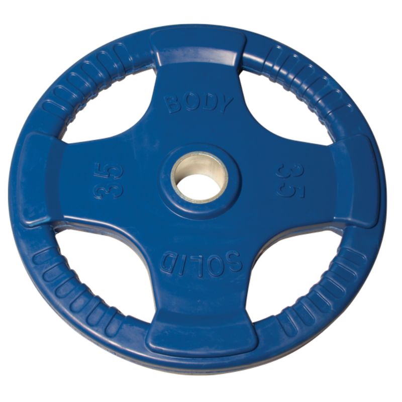 Body-Solid Color Rubber Grip Olympic Plates 35 lb Rubber Grip Plate Single