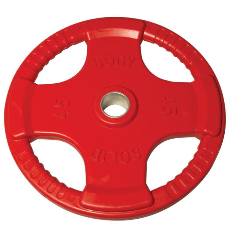 Body-Solid Color Rubber Grip Olympic Plates 45 lb Rubber Grip Plate Single
