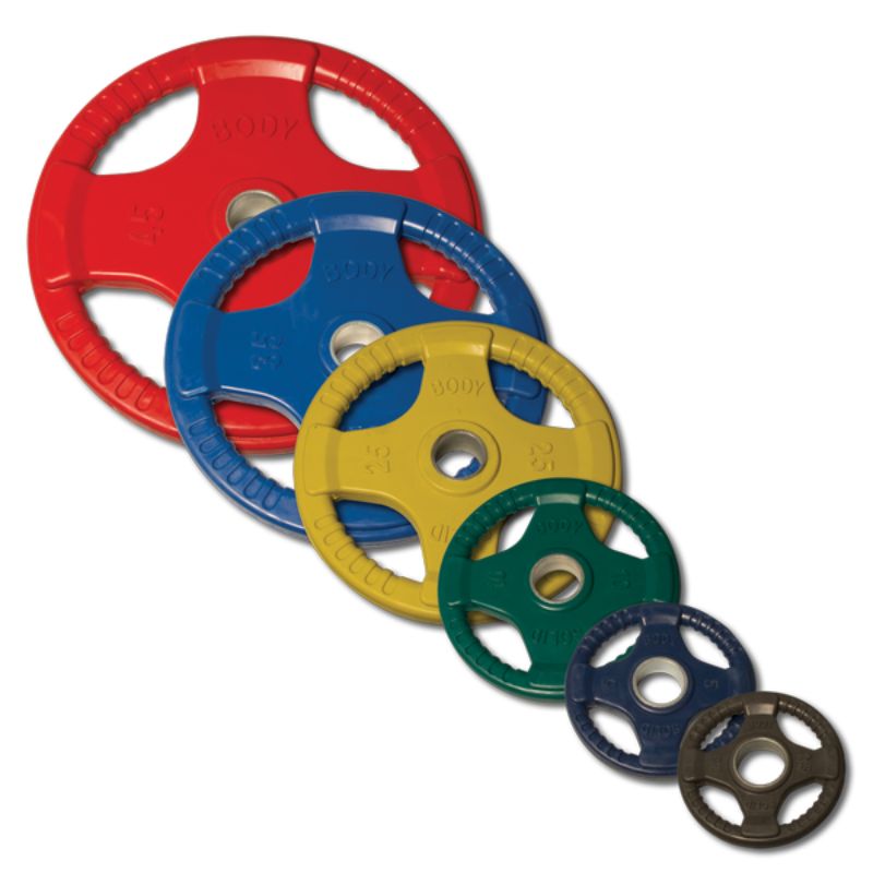 Body-Solid Color Rubber Grip Olympic Plates Set
