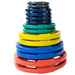 Body-Solid Color Rubber Grip Olympic Plates Stacked Set
