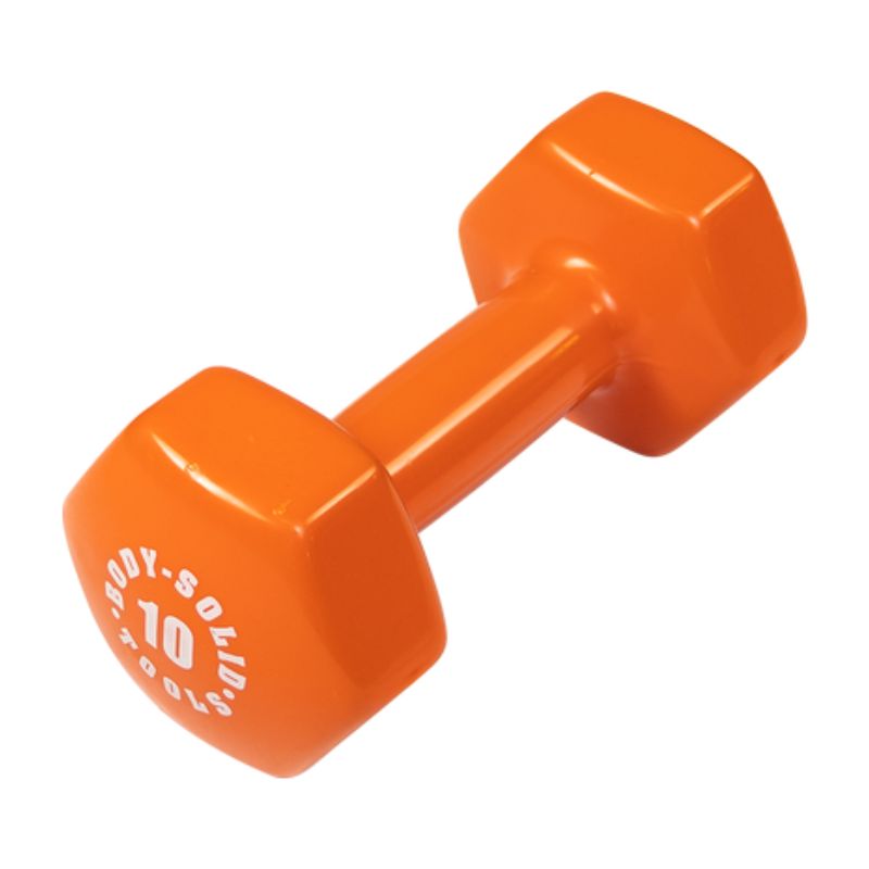 Body-Solid Commercial Vinyl Dumbbell Package 10 lb Vinyl Dumbbell