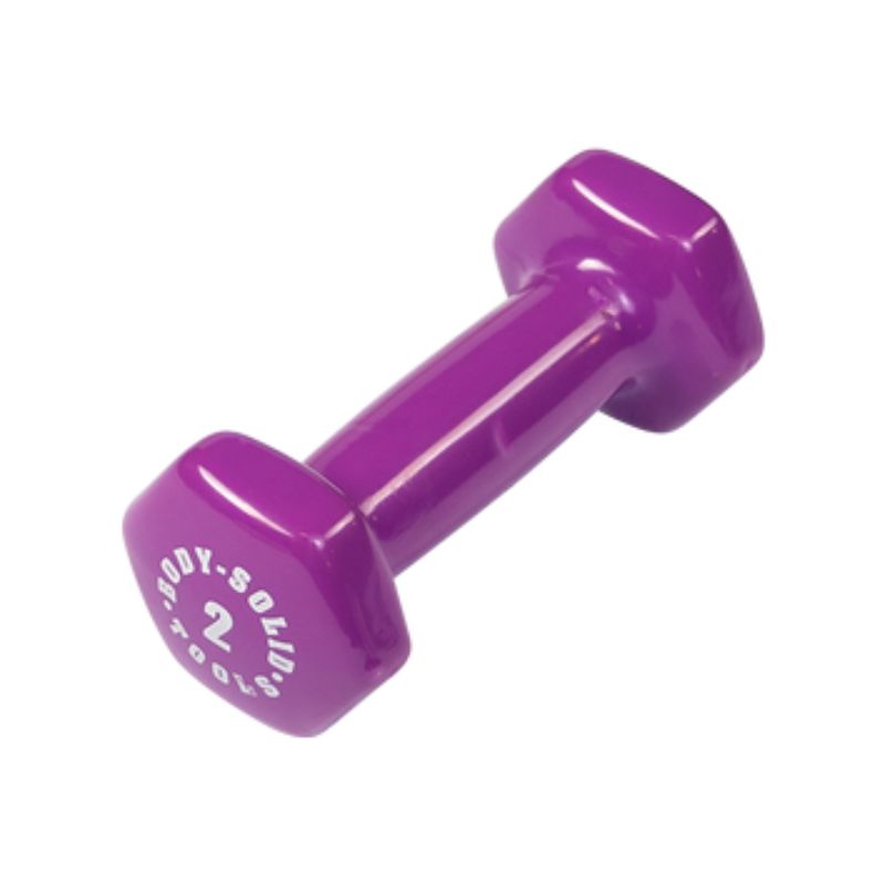 Body-Solid Commercial Vinyl Dumbbell Package 2 lb Vinyl Dumbbell