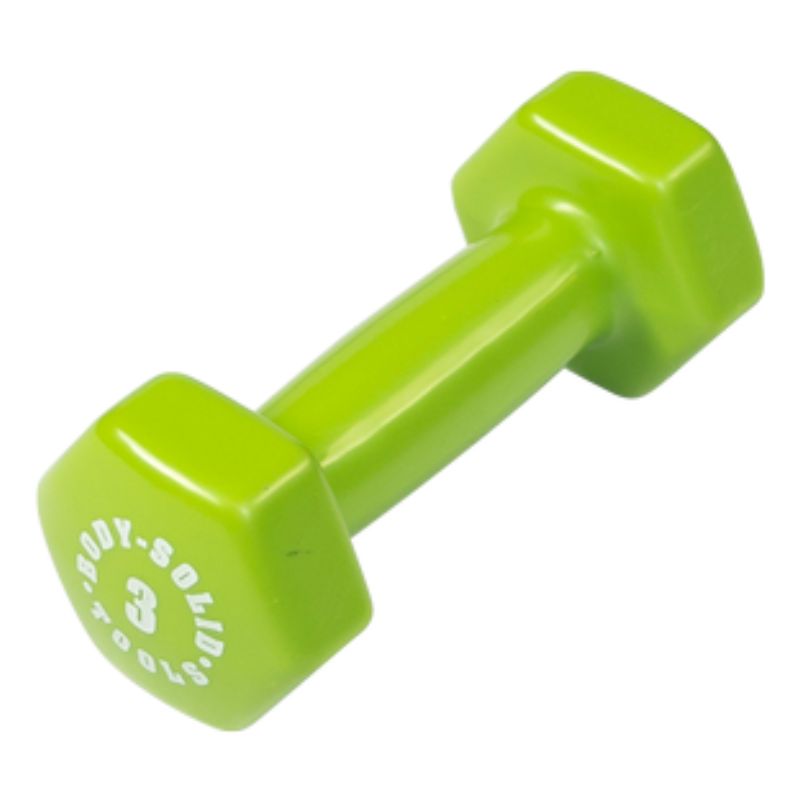 Body-Solid Commercial Vinyl Dumbbell Package 3 lb Vinyl Dumbbell