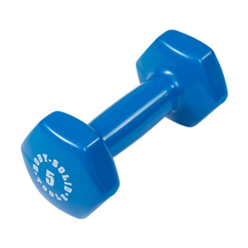 Body-Solid Commercial Vinyl Dumbbell Package 5 lb Dumbbell Vinyl