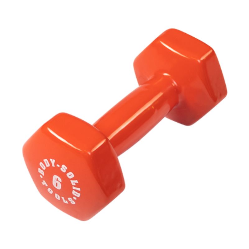 Body-Solid Commercial Vinyl Dumbbell Package 5 lb Dumbbell Vinyl