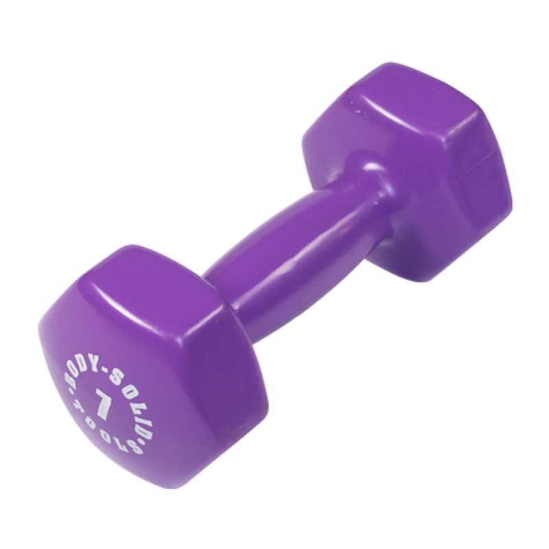 Body-Solid Commercial Vinyl Dumbbell Package 7 lb Vinyl Dumbbell
