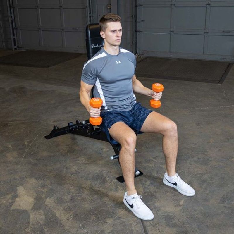 Body-Solid Commercial Vinyl Dumbbell Package Sample Workout 4