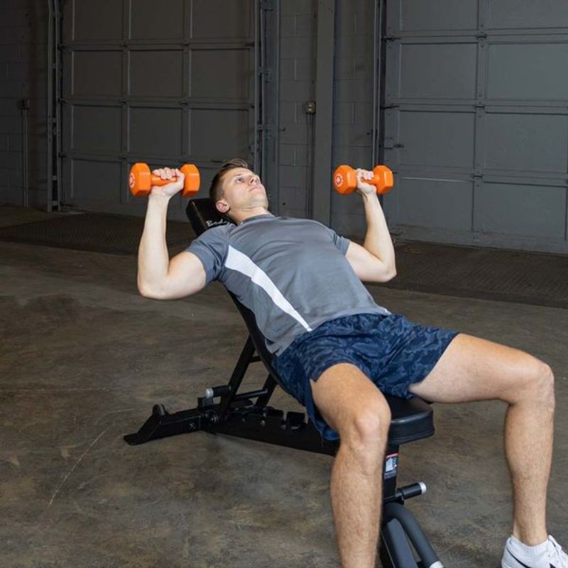 Body-Solid Commercial Vinyl Dumbbell Package Sample Workout 6