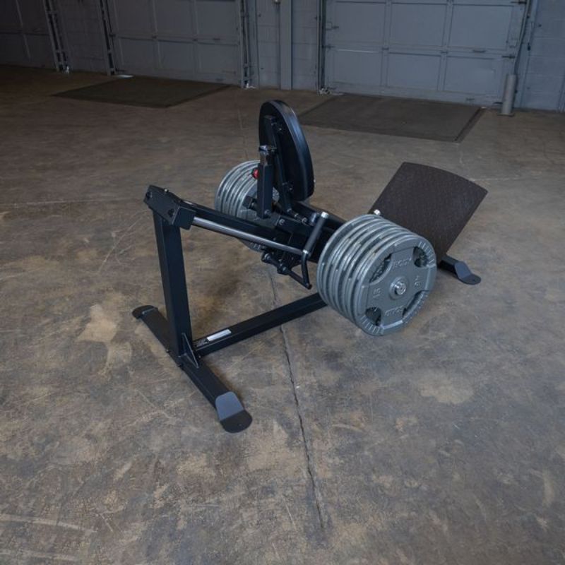 Body-Solid Compact Leg Press - GCPL100 Back View with Plates