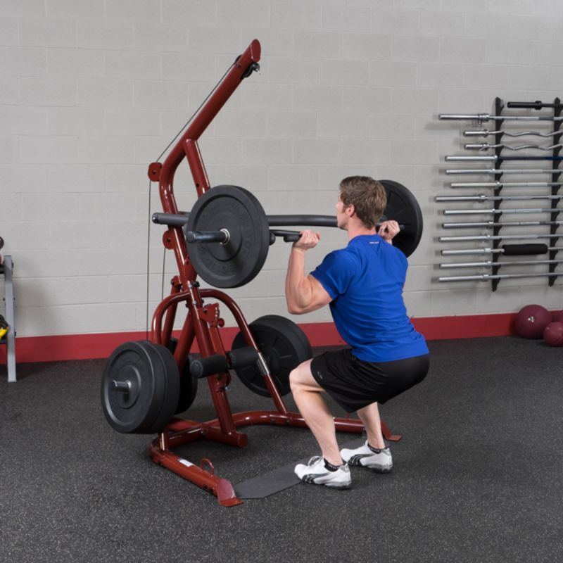 Body-Solid Corner Leverage Gym - GLGS100 Press_Squat Arm Station