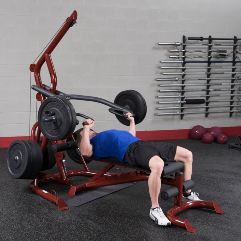 Body-Solid Corner Leverage Gym Package with Bench - GLGS100P4 Press_Squat Arm