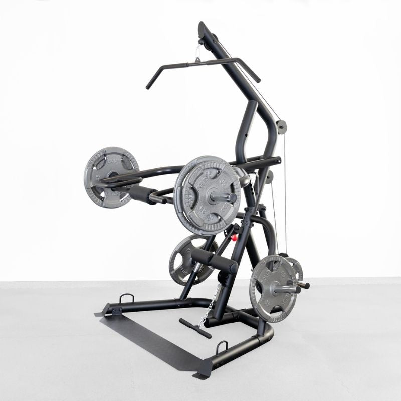 Body-Solid Corner Leverage Gym Package with Bench - GLGS100PB4 with Olympic Grip plates