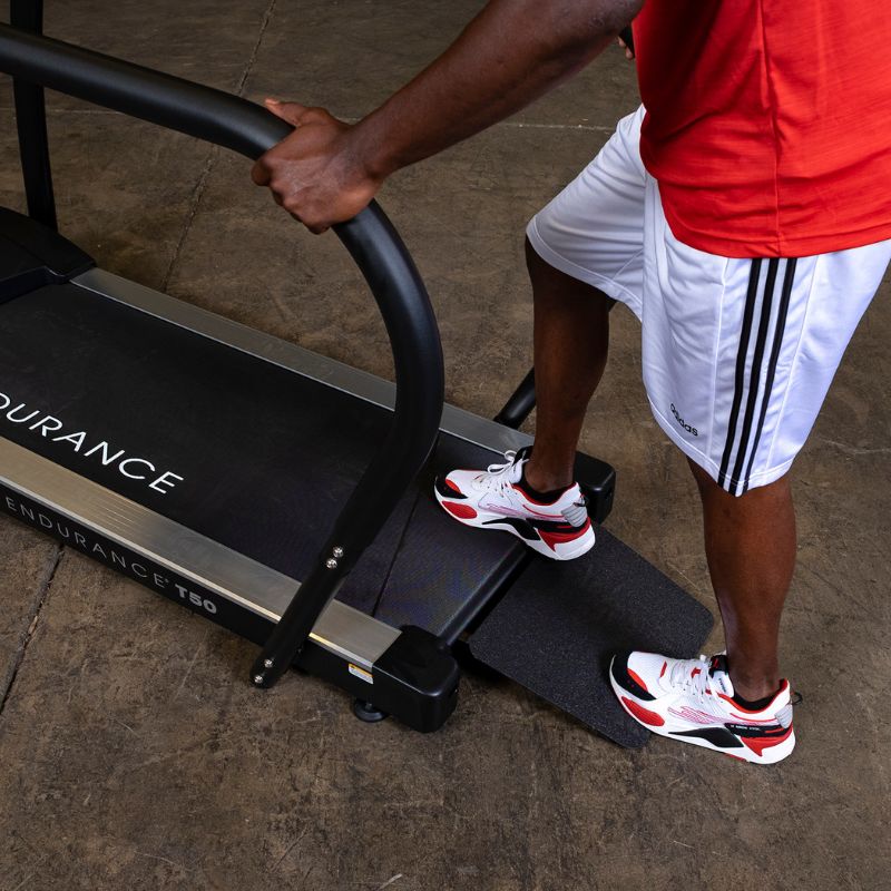 Body-Solid Endurance Walking Treadmill - T50 Guard Rails and Stepping Platform