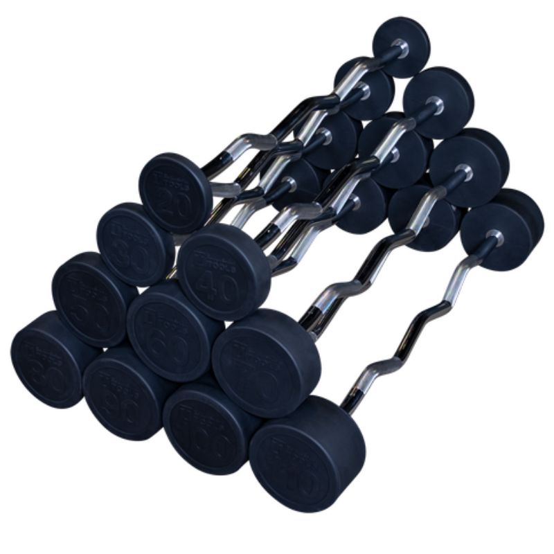 Body-Solid Fixed Weight EZ Curl Barbells - SBZ Set