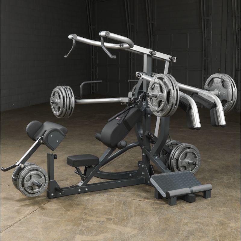 Body-Solid Free Weight Leverage Gym - SBL460P4With Olympic Grip plates