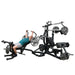 Body-Solid Free Weight Leverage Gym - SBL460P4 Sample Workout in white Background