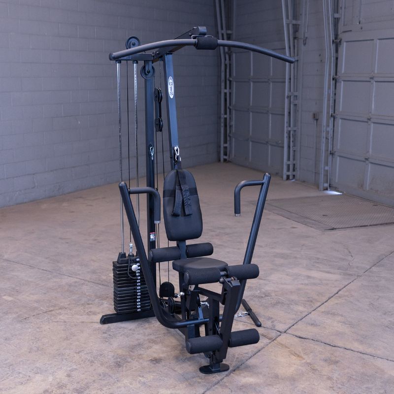 Body-Solid G1B Multi-Station Gym Front View inside gym