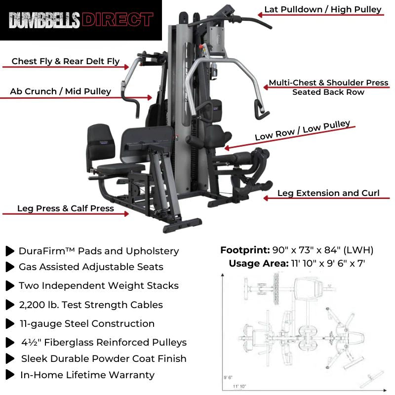 Body-Solid G9S Two-Stack Gym Specs and Features