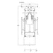 Body-Solid Leg Press & Hack Squat - GLPH1100B Dimension