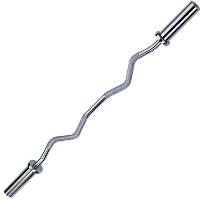 Body-Solid Olympic Curl Bar (Chrome) Side View
