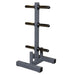 Body-Solid Olympic Plate Tree & Bar Holder - WT46 Empty Weight Plate Tree Side View