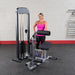 Body-Solid PRO-Select Ab & Back Machine - GCAB-STK With Female Model