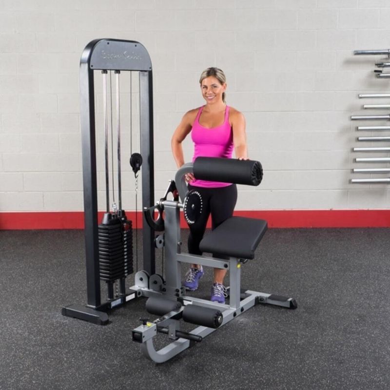 Body-Solid PRO-Select Ab & Back Machine - GCAB-STK With Female Model