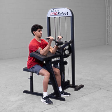Body-Solid PRO-Select Biceps & Triceps Machine GCBT-STK used in bicep workout