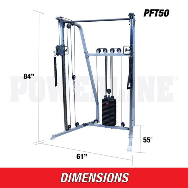 Body-Solid Powerline PFT50 Functional Trainer Dimensions