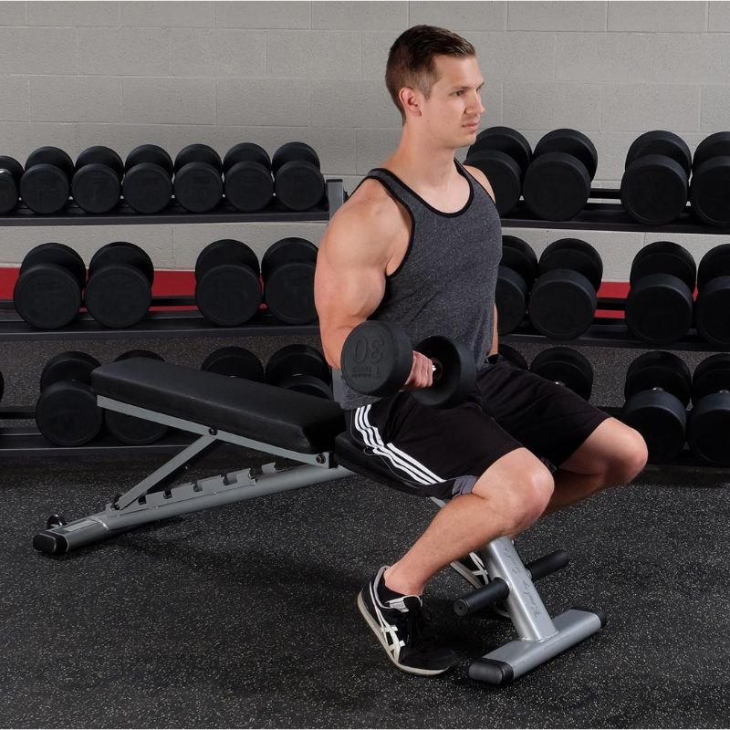 Body-Solid Premium Round Rubber Dumbbells Sample Workout 1