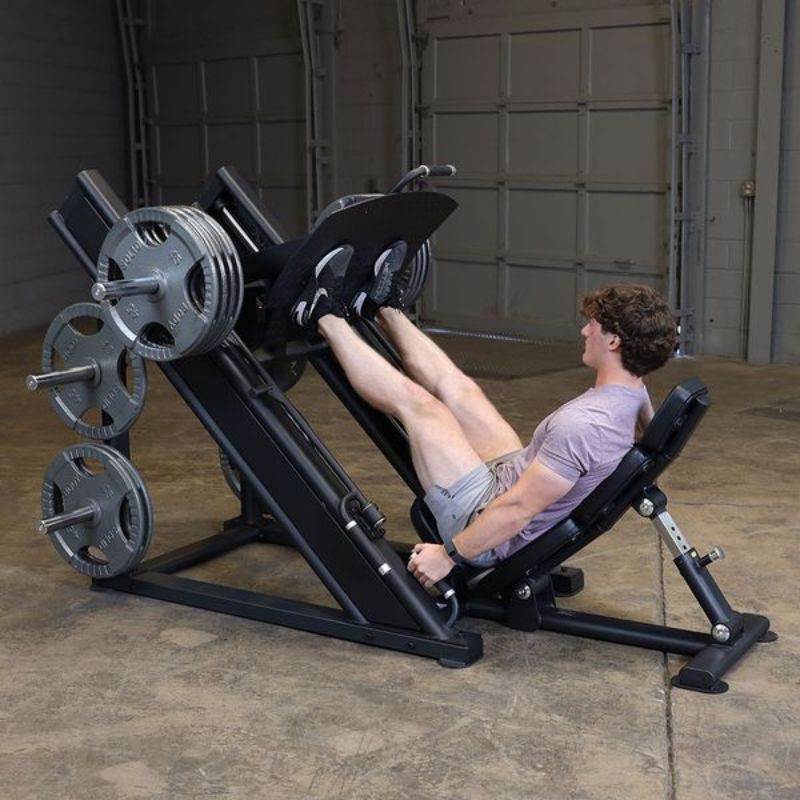 Body-Solid Pro ClubLine Commercial Leg Press - SGLP500 Back View Full Stretch Legs