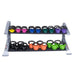 Body-Solid Pro Clubline 2 Tier Kettlebell Rack - SDKR500KB with Vinyl Kettlebells