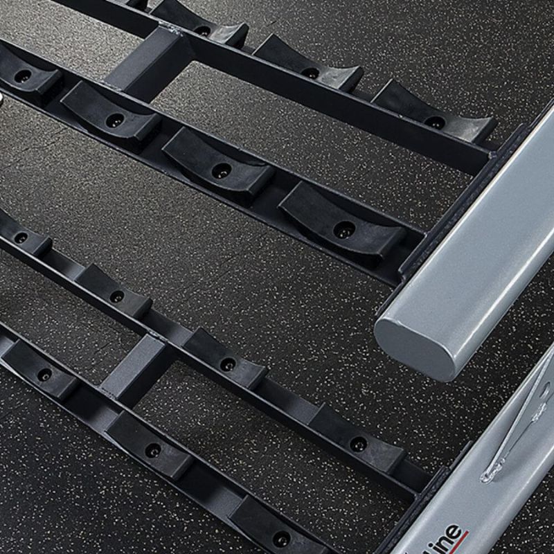 Body-Solid Pro Clubline 2 Tier Saddle Dumbbell Rack - SDKR500SD with Round Rubber Dumbbells