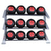 Body-Solid Pro Clubline 3 Tier Medicine Ball Rack - SDKR1000MB with Soft Shell Balls Package