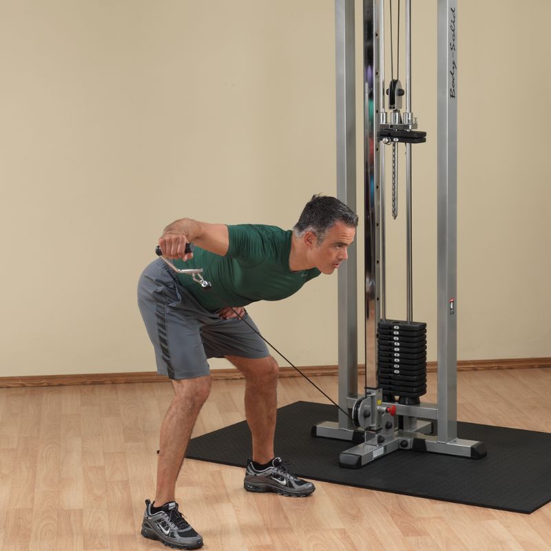 Body-Solid Pro Clubline Cable Crossover - SCC1200G Arm Bent Over Reverse Fly