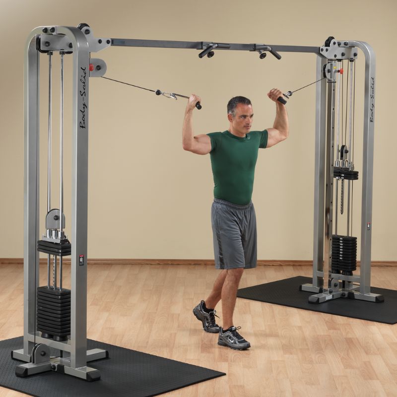 Body-Solid Pro Clubline Cable Crossover - SCC1200G Double High Pull Curl