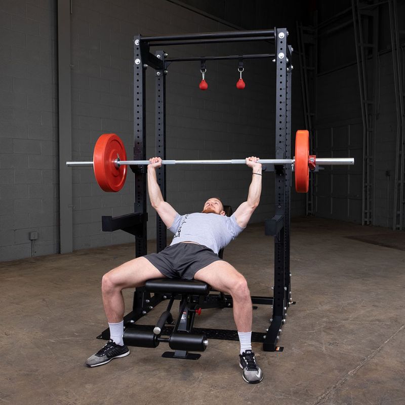 Body-Solid Pro Clubline Half Rack with Rear Extension - SPR500BACK Sample Workout Inclined Press