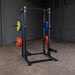 Body-Solid Pro Clubline Half Rack with Rear Extension - SPR500BACK with Color Rubber Olympic Plates