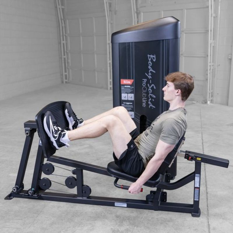 Body-Solid Series II Leg Press & Calf Raise - S2LPC Leg Press Exercise Side View