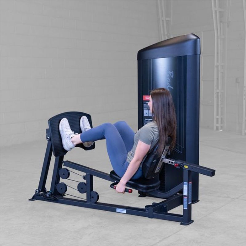 Body-Solid Series II Leg Press & Calf Raise - S2LPC Leg Press Machine Back View Female