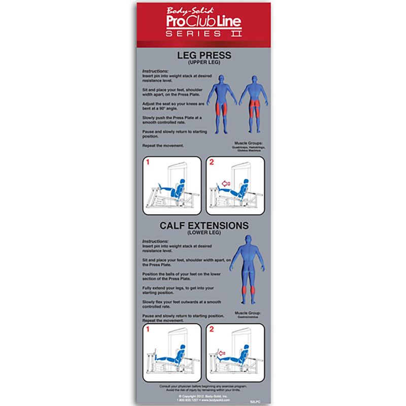 Body-Solid Series II Leg Press & Calf Raise - S2LPC PDF