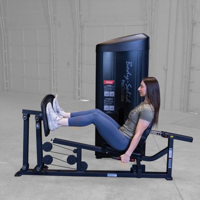 Body-Solid Series II Leg Press & Calf Raise - S2LPC Side View Leg Press Machine Female
