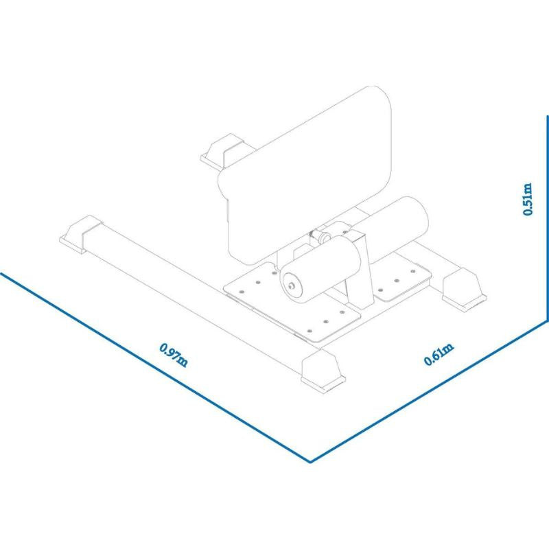 BodyKore - Sissy Squat Machine FL1213 Dimensions